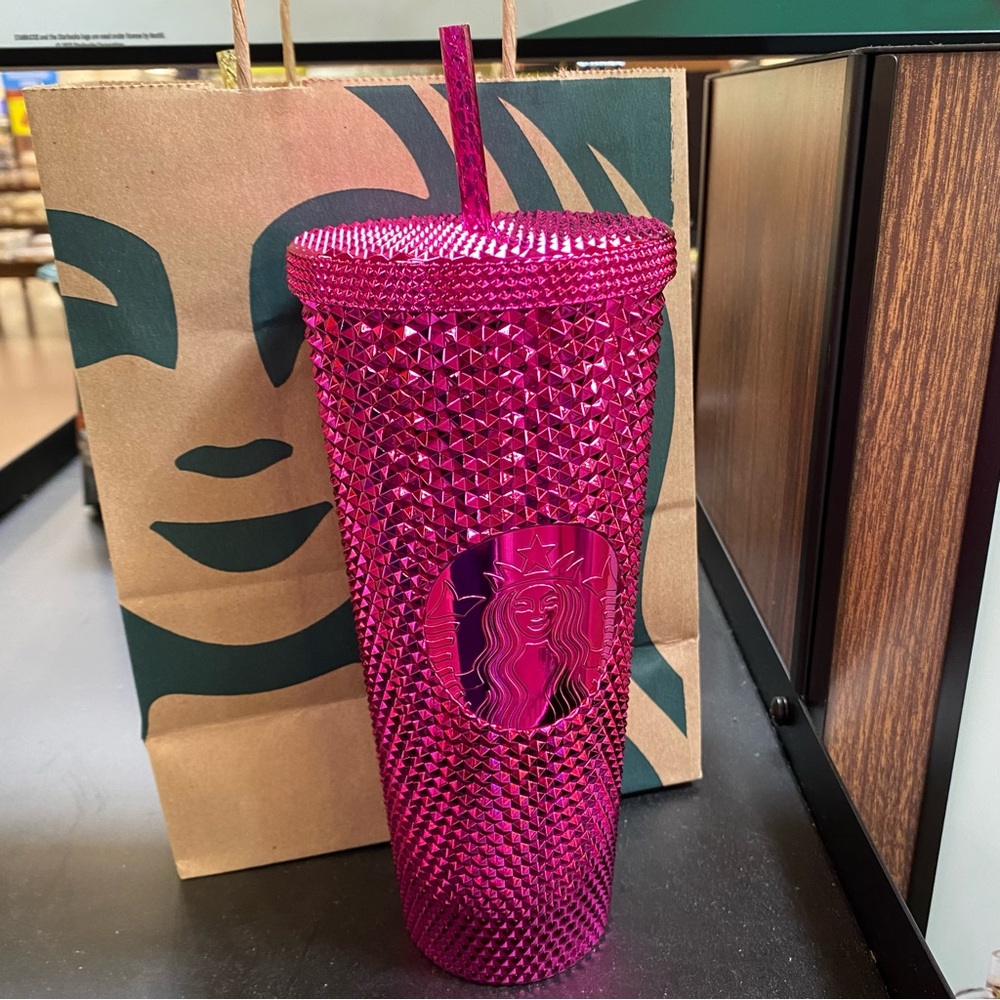 ✨NEW✨Starbucks Christmas Holiday 2022 🎄🎁 LIMITED EDITION Pink Studded Tumbler